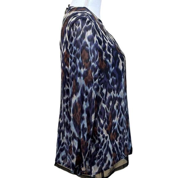 Louis Feraud leopard top, 42/12, classic, French, elegant, career, understated - Picture 2 of 4